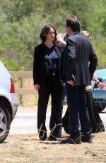 JENNIFER LOVE HEWITT on the Set of  Criminal Minds in Los Angeles