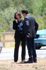 JENNIFER LOVE HEWITT on the Set of  Criminal Minds in Los Angeles