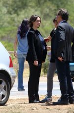 JENNIFER LOVE HEWITT on the Set of  Criminal Minds in Los Angeles
