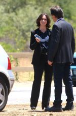 JENNIFER LOVE HEWITT on the Set of  Criminal Minds in Los Angeles