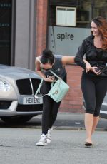 JENNIFER METCALFE and STEPHANIE DAVIS Out and About in Liverpool