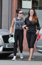 JENNIFER METCALFE and STEPHANIE DAVIS Out and About in Liverpool