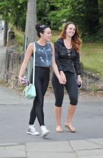 JENNIFER METCALFE and STEPHANIE DAVIS Out and About in Liverpool