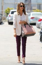 JESSICA ALBA Arrives at Her Office in Santa Monica