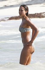 JESSICA ALBA in Bikini at a Beach in Mexico