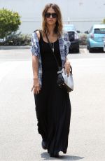 JESSICA ALBA in Long Black Dress Out in Los Angeles