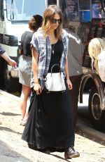 JESSICA ALBA in Long Black Dress Out in Los Angeles