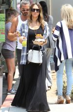 JESSICA ALBA in Long Black Dress Out in Los Angeles
