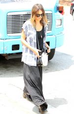 JESSICA ALBA in Long Black Dress Out in Los Angeles