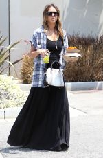 JESSICA ALBA in Long Black Dress Out in Los Angeles