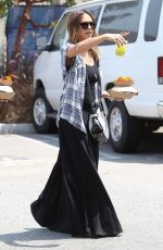 JESSICA ALBA in Long Black Dress Out in Los Angeles