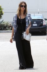 JESSICA ALBA in Long Black Dress Out in Los Angeles
