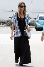 JESSICA ALBA in Long Black Dress Out in Los Angeles