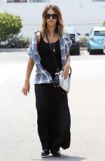 JESSICA ALBA in Long Black Dress Out in Los Angeles