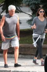 JESSICA BIEL Hiking in Mont-Royal in Montreal