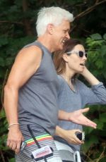 JESSICA BIEL Hiking in Mont-Royal in Montreal