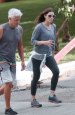 JESSICA BIEL Hiking in Mont-Royal in Montreal