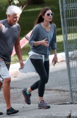JESSICA BIEL Hiking in Mont-Royal in Montreal