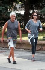 JESSICA BIEL Hiking in Mont-Royal in Montreal