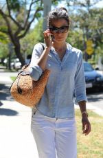JORDANA BREWSTER Talking on Her Phone Out in West Hollywood