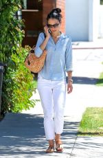 JORDANA BREWSTER Talking on Her Phone Out in West Hollywood