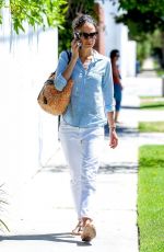 JORDANA BREWSTER Talking on Her Phone Out in West Hollywood