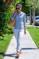 JORDANA BREWSTER Talking on Her Phone Out in West Hollywood
