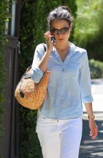JORDANA BREWSTER Talking on Her Phone Out in West Hollywood