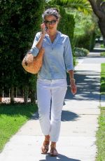 JORDANA BREWSTER Talking on Her Phone Out in West Hollywood