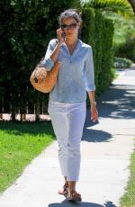 JORDANA BREWSTER Talking on Her Phone Out in West Hollywood
