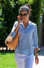 JORDANA BREWSTER Talking on Her Phone Out in West Hollywood
