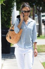 JORDANA BREWSTER Talking on Her Phone Out in West Hollywood