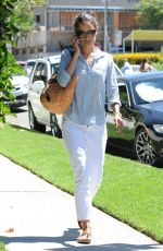JORDANA BREWSTER Talking on Her Phone Out in West Hollywood