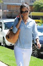 JORDANA BREWSTER Talking on Her Phone Out in West Hollywood