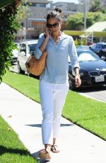 JORDANA BREWSTER Talking on Her Phone Out in West Hollywood