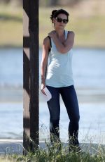 KATIE HOLMES on the Set of Woman in Gold in Los Angeles