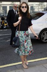 KEIRA KNIGHTLEY Arrives at BBC Radio 2 Studios in London