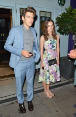 KEIRA KNIGHTLEY Leaves Quo Vadis Restaurant in London