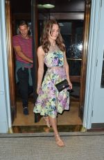 KEIRA KNIGHTLEY Leaves Quo Vadis Restaurant in London