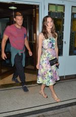KEIRA KNIGHTLEY Leaves Quo Vadis Restaurant in London