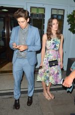 KEIRA KNIGHTLEY Leaves Quo Vadis Restaurant in London