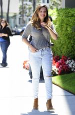 KELLY BROOK in Ripped Jeans Out in Beverly Hills