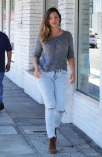 KELLY BROOK in Ripped Jeans Out in Beverly Hills