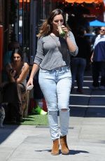 KELLY BROOK in Ripped Jeans Out in Beverly Hills
