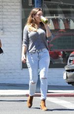 KELLY BROOK in Ripped Jeans Out in Beverly Hills