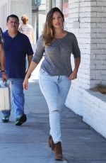 KELLY BROOK in Ripped Jeans Out in Beverly Hills