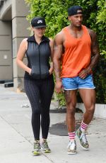 KELLY BROOK in Tghts Leaves a Gym in Santa Monica