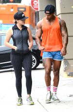 KELLY BROOK in Tghts Leaves a Gym in Santa Monica