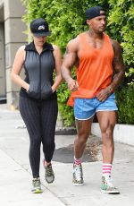 KELLY BROOK in Tghts Leaves a Gym in Santa Monica