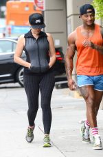 KELLY BROOK in Tghts Leaves a Gym in Santa Monica